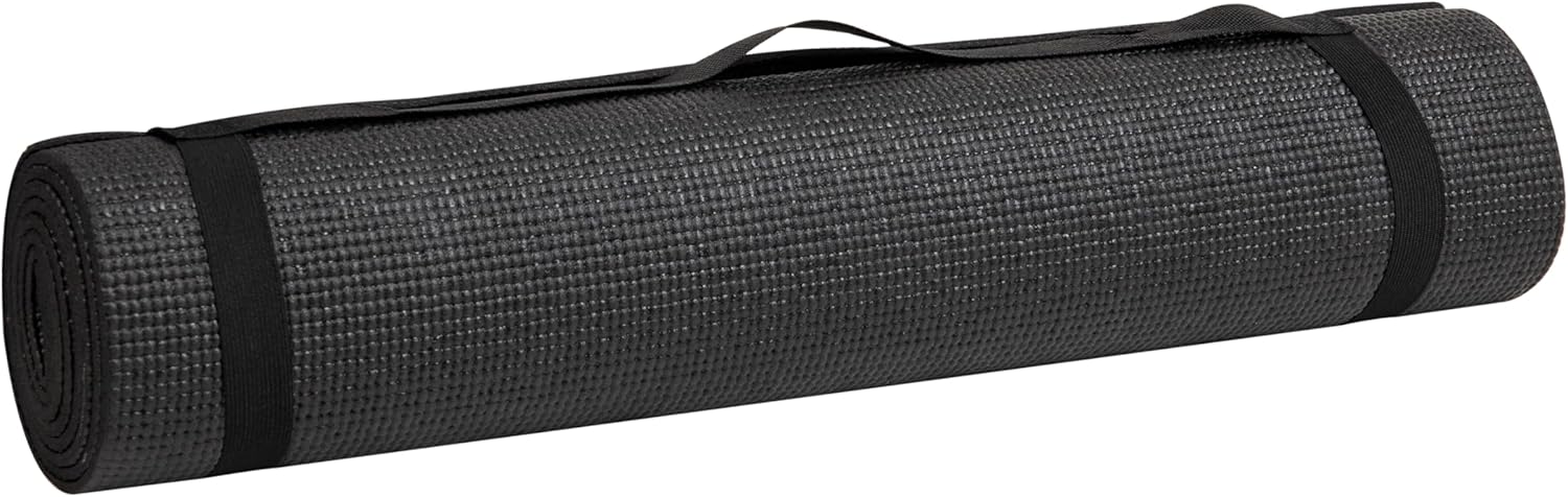 Yoga Extra Thick Fitness & Exercise Mat with Carrying Strap, High Density Anti-Tear