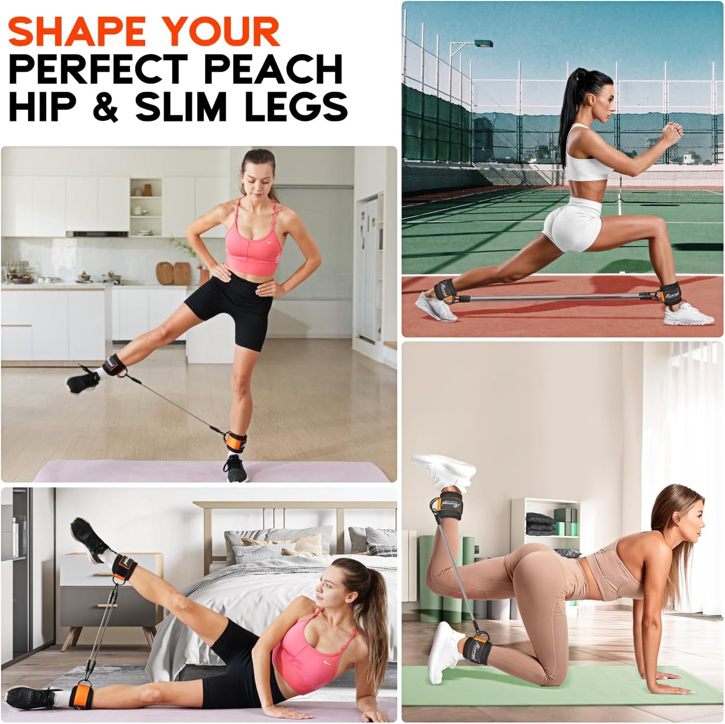 Ankle Resistance Bands with Cuffs - Amazing work out
