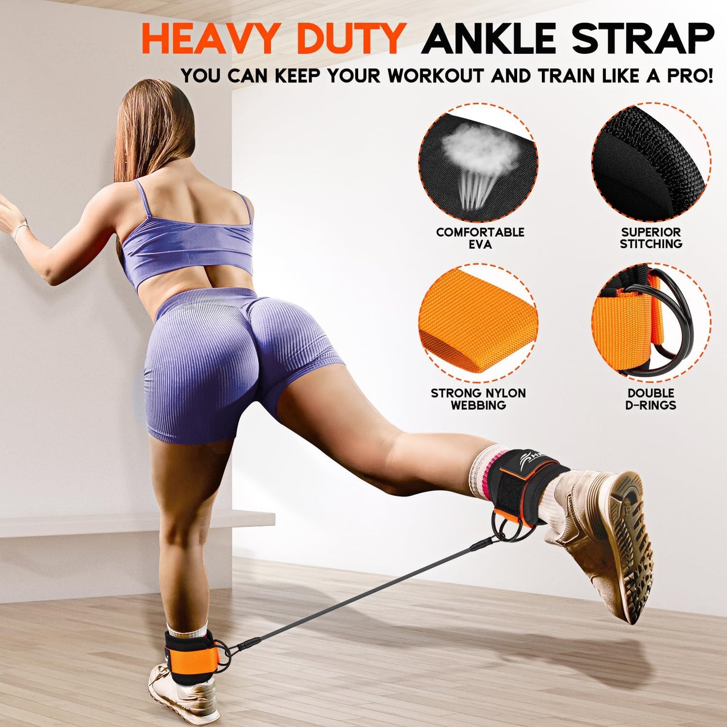 Ankle Resistance Bands with Cuffs - Amazing work out