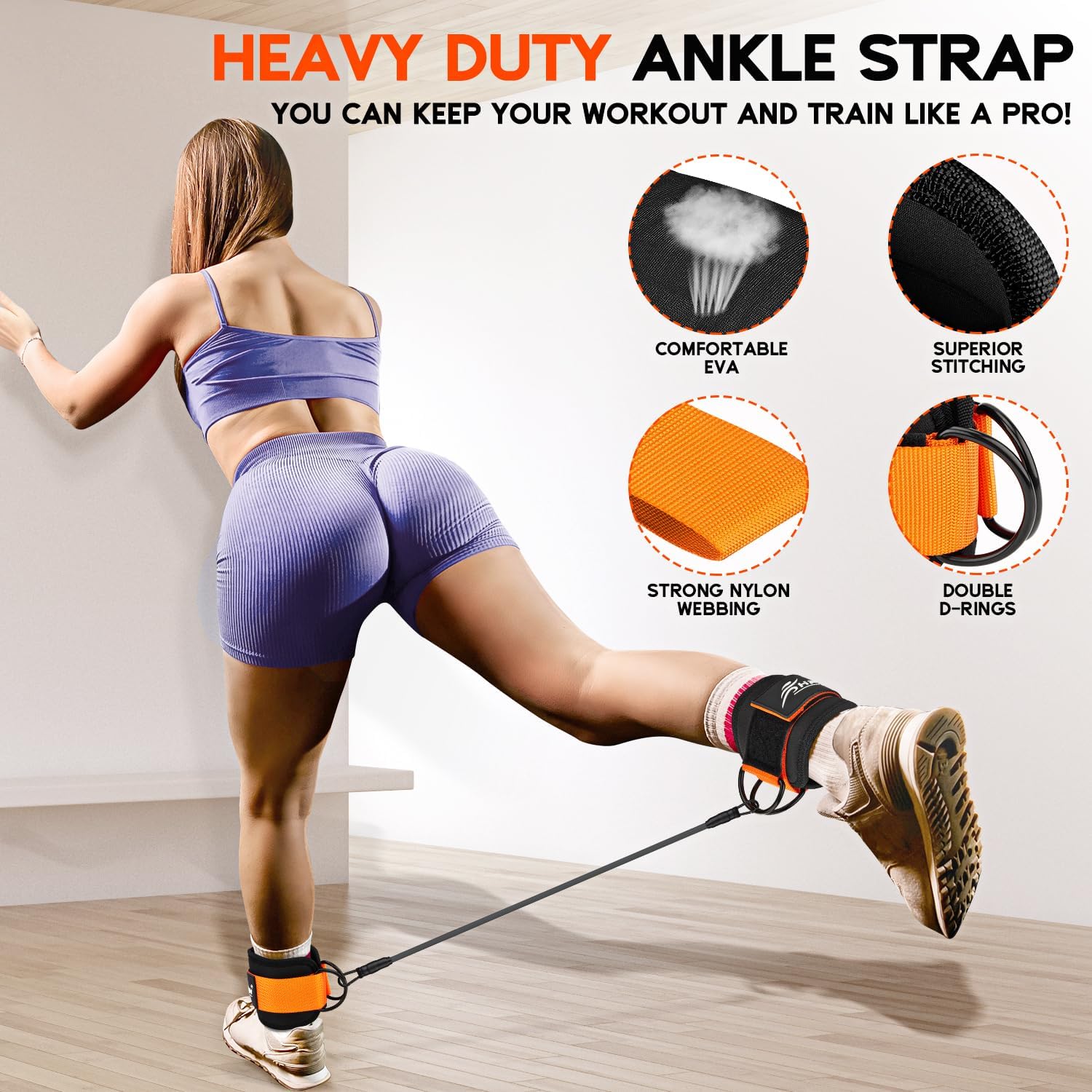 Ankle Resistance Bands with Cuffs - Amazing work out