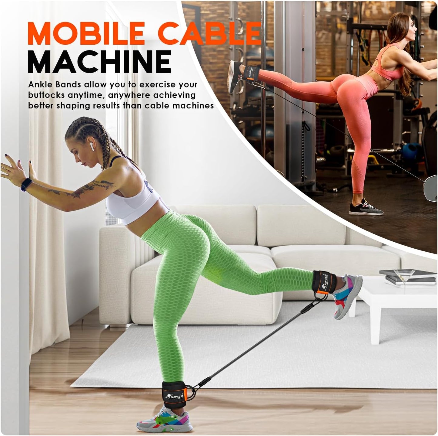 Ankle Resistance Bands with Cuffs - Amazing work out