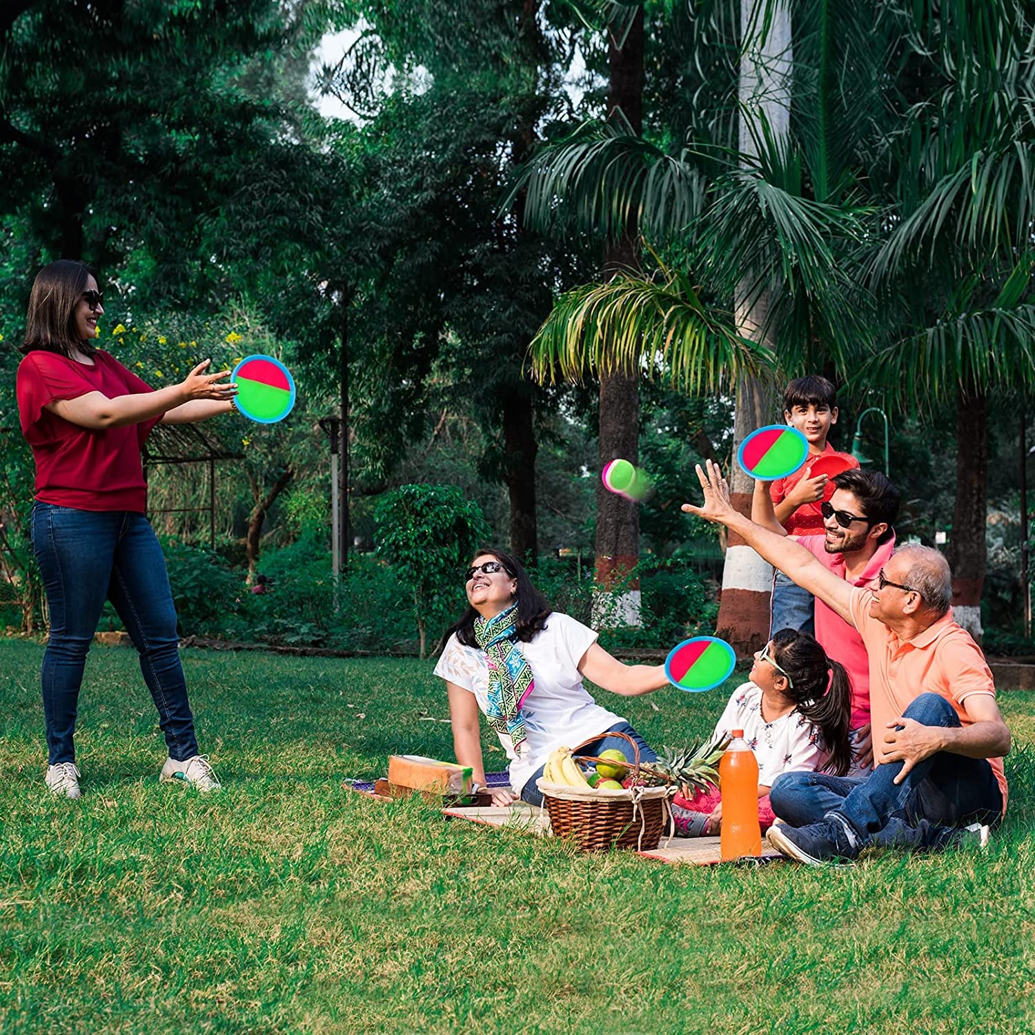 Toss and Catch Ball Game Outdoor Toys for Kids Yard Games Beach Toys outside Games for 3 4 5 6 7 8 9 10 Year Old Boys Girls (Upgraded)