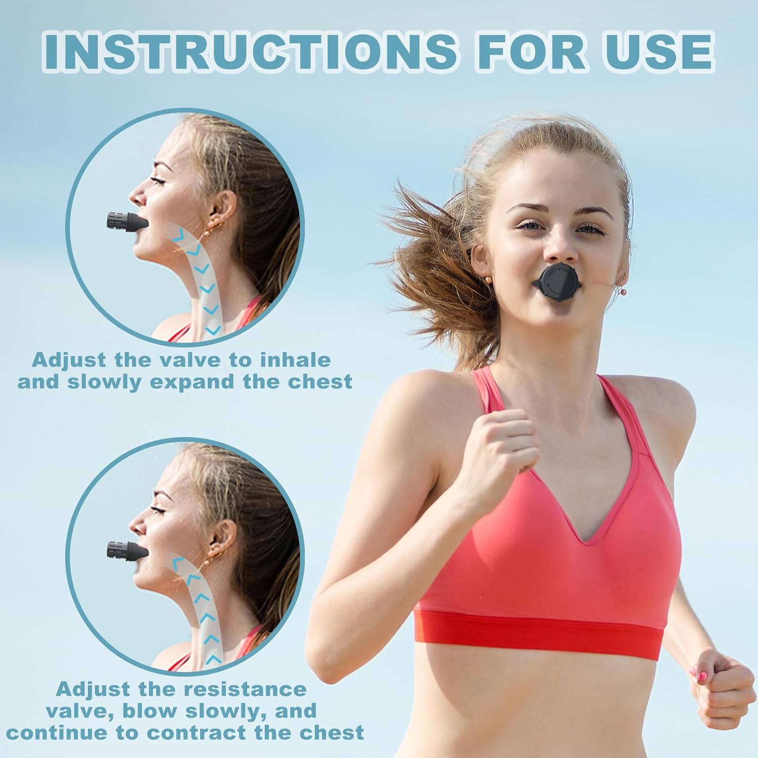 Breathing Trainer - Build Strength and Endurance, Lightweight  (2PCS)