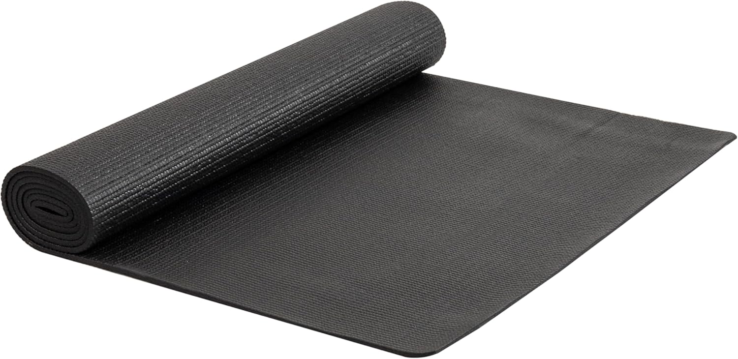 Yoga Extra Thick Fitness & Exercise Mat with Carrying Strap, High Density Anti-Tear