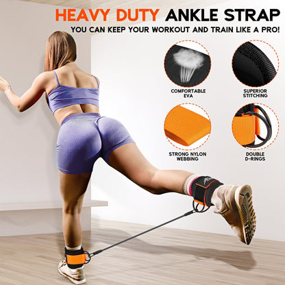 Ankle Resistance Bands with Cuffs - Amazing work out