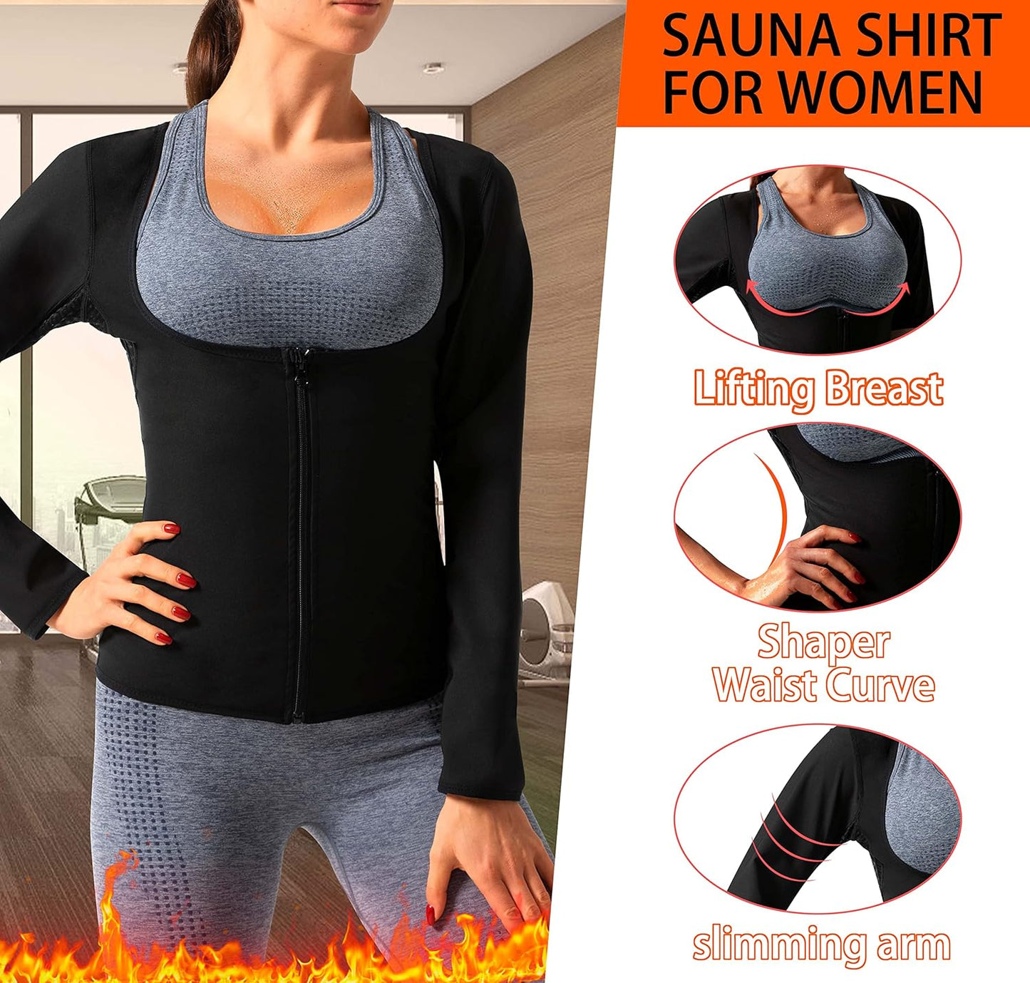 Sauna Shirt for Women - Huge Weight Loss 