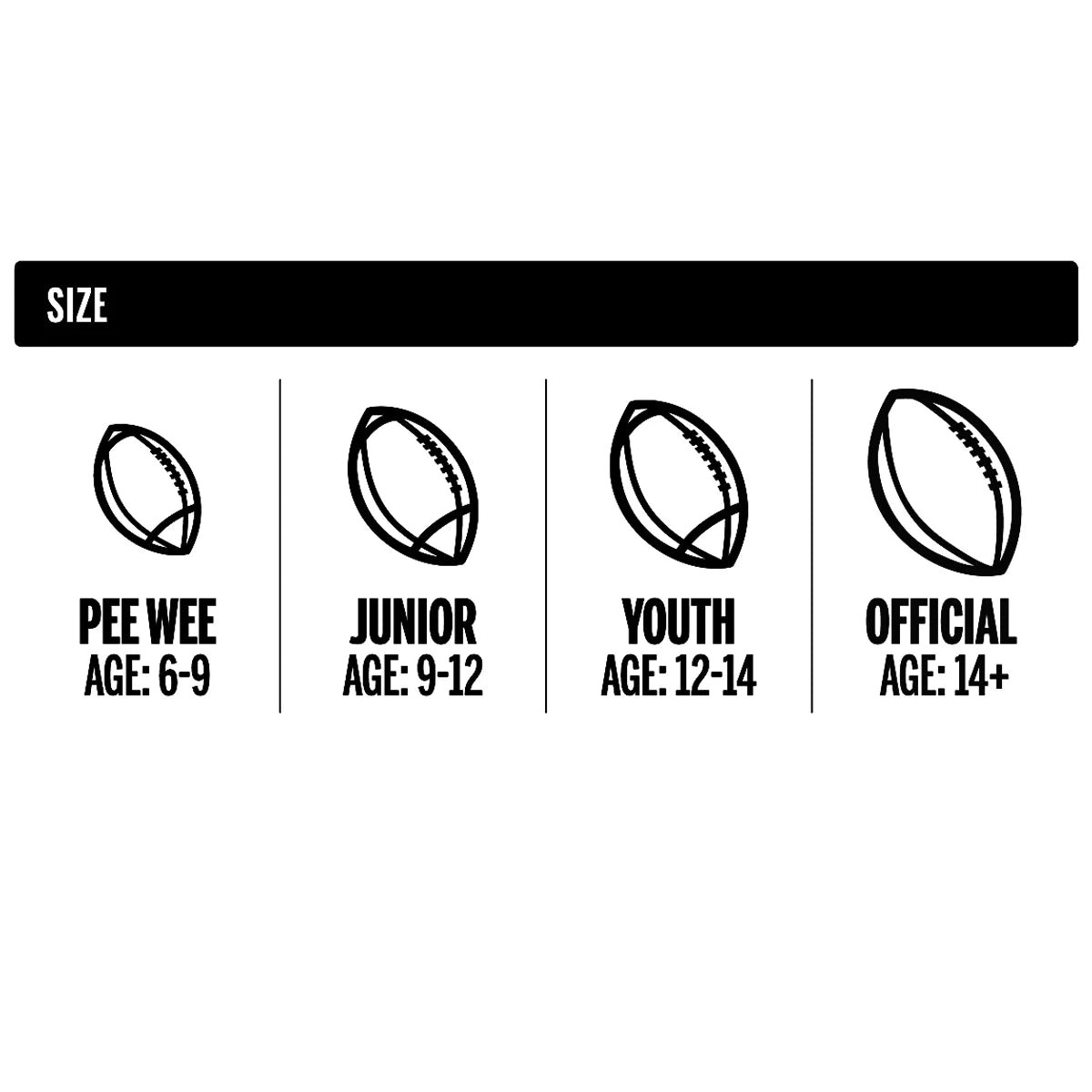 NCAA Red Zone Composite Football - 2 Pack, Pee Wee Size for Ages 6-9