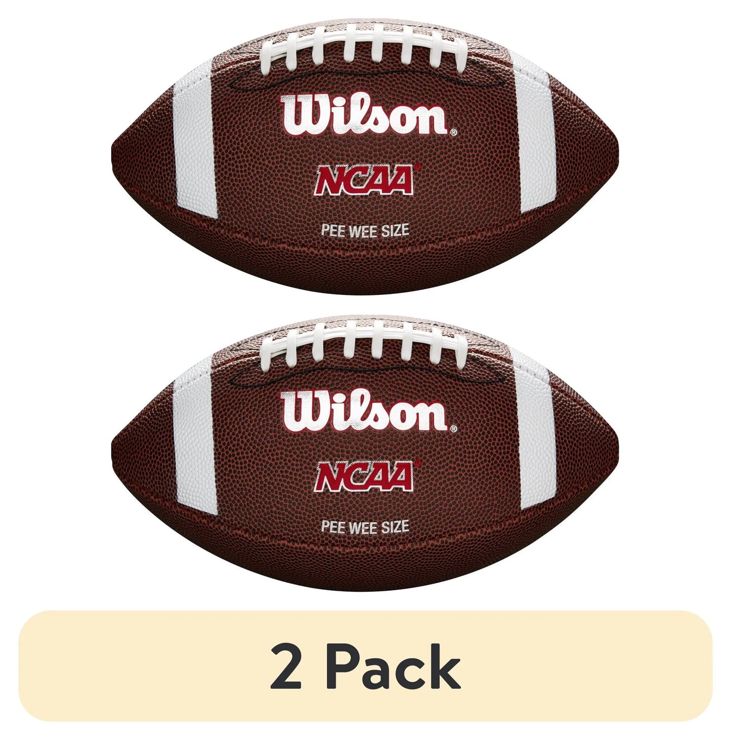 NCAA Red Zone Composite Football - 2 Pack, Pee Wee Size for Ages 6-9