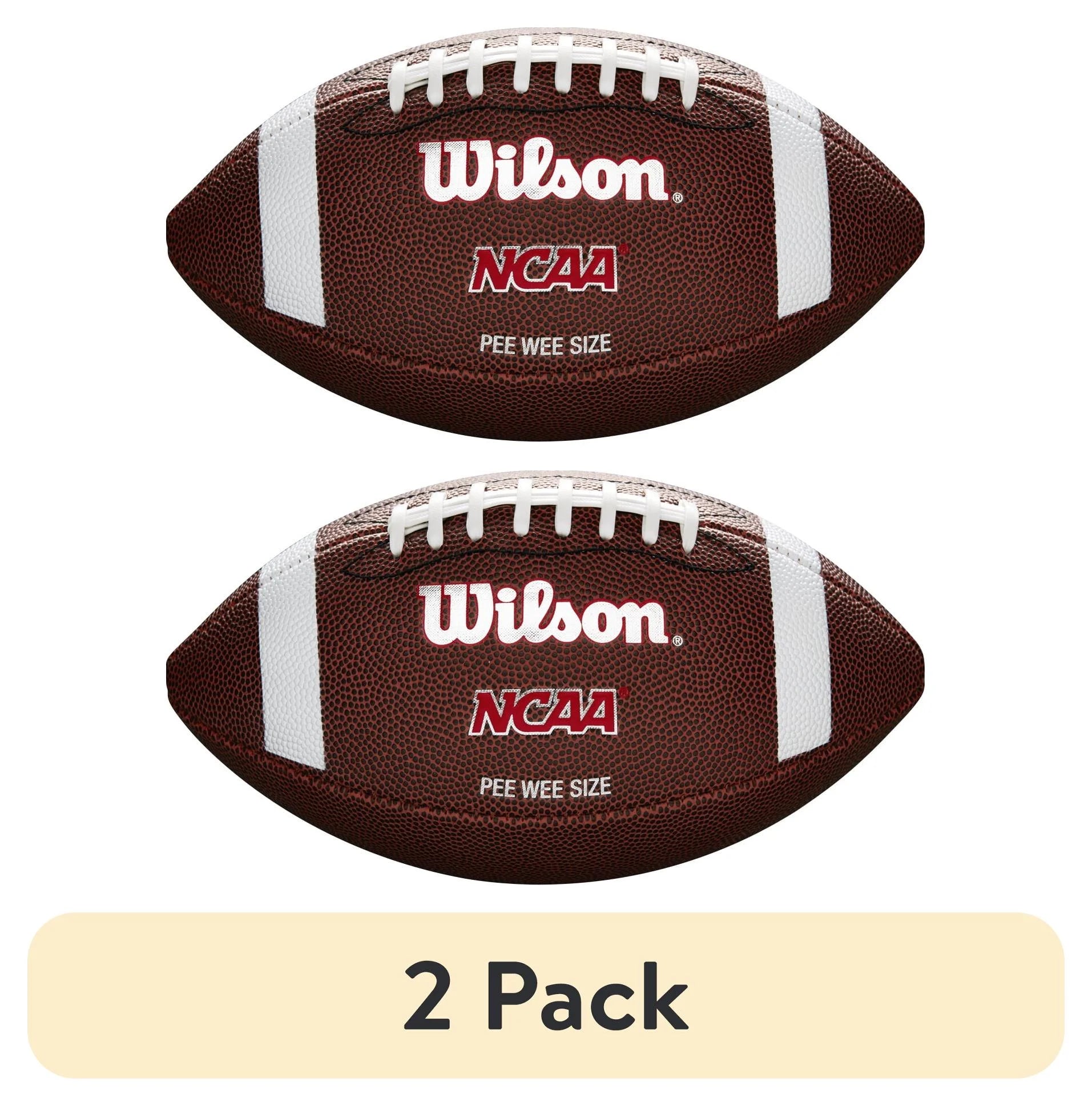 NCAA Red Zone Composite Football - 2 Pack, Pee Wee Size for Ages 6-9