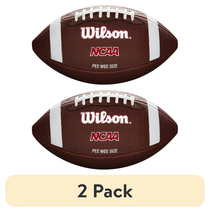 NCAA Red Zone Composite Football - 2 Pack, Pee Wee Size for Ages 6-9