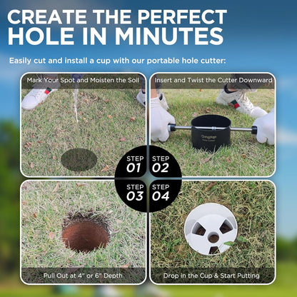 Golf Hole Cup – Fit PGA/USGA Regulations, Golf Accessories for Backyard Practice Putting Green, 4 Inches and 6 Inches Available